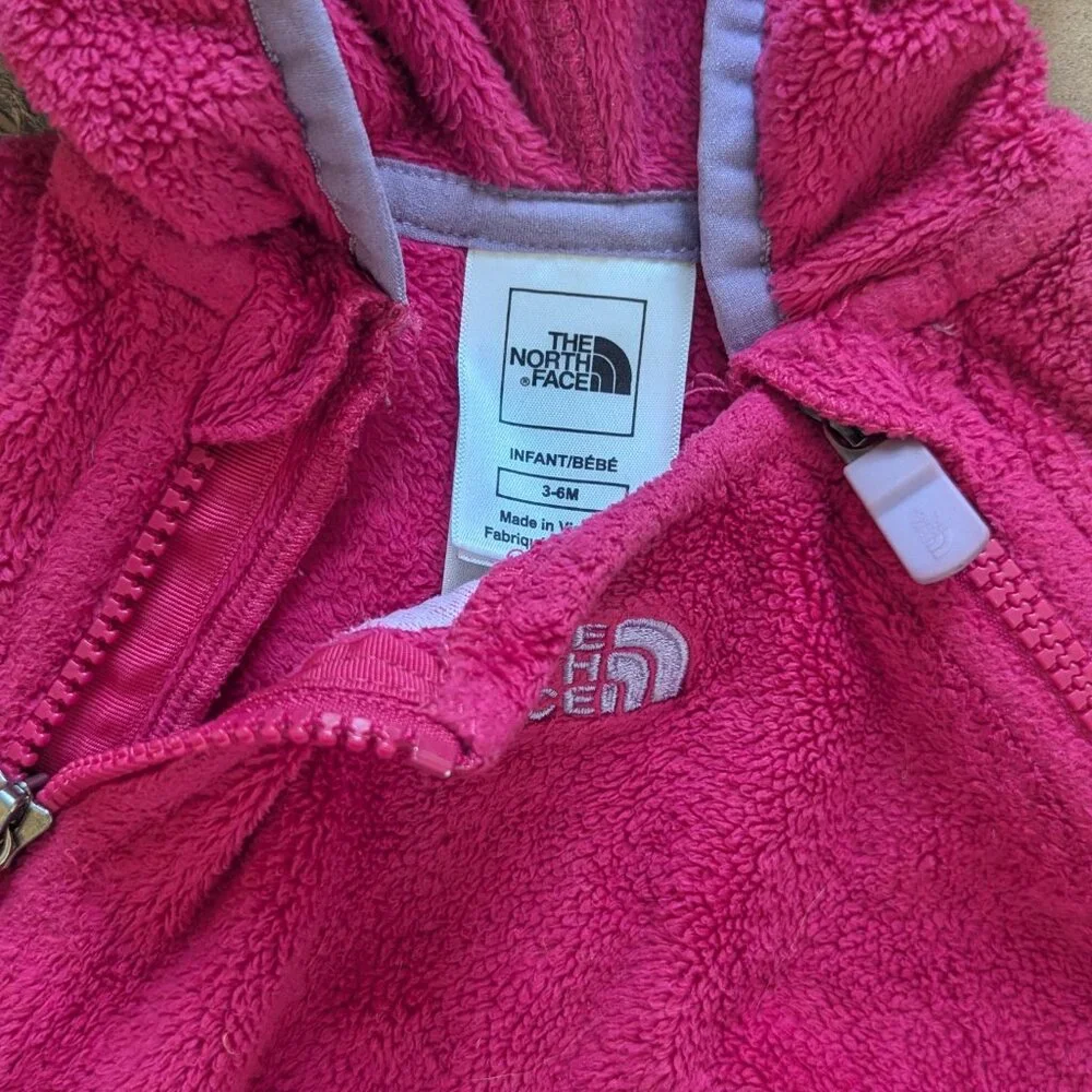The North Face Fleece Hooded Dual Zipper Snuggle Suit - Size 3-6M - Picture 3 of 5